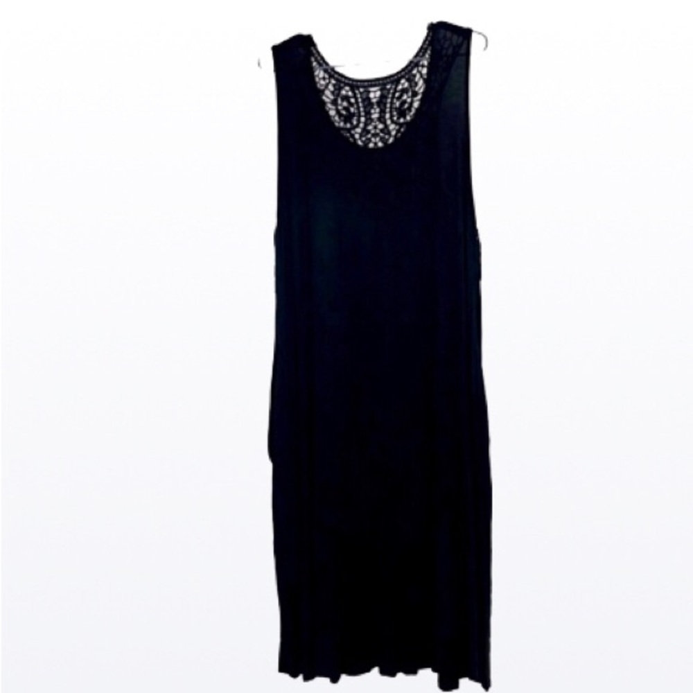 Layne Bryant 22-24 Black MIDI Dress Lace Bodice Casual Beachwear - Picture 2 of 12
